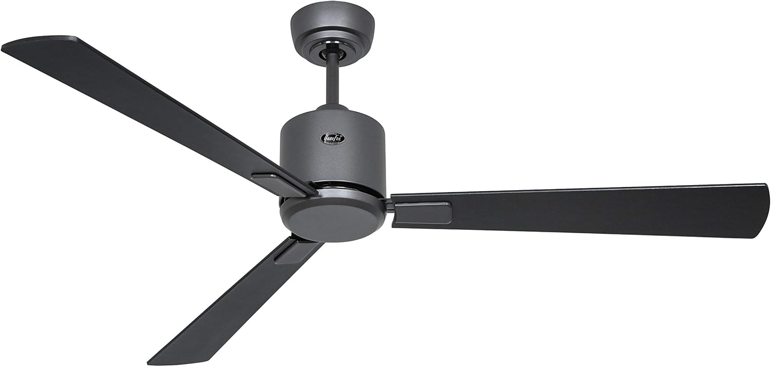 CasaFan ECO NEO III 132 WiFi Deckenventilator, Energiesparender & leiser Ventilator mit hochwertigen Holzflügeln, 6 Geschwindigkeiten mit Fernbedienung, für Räume bis 25 qm & Schrägen bis 23°