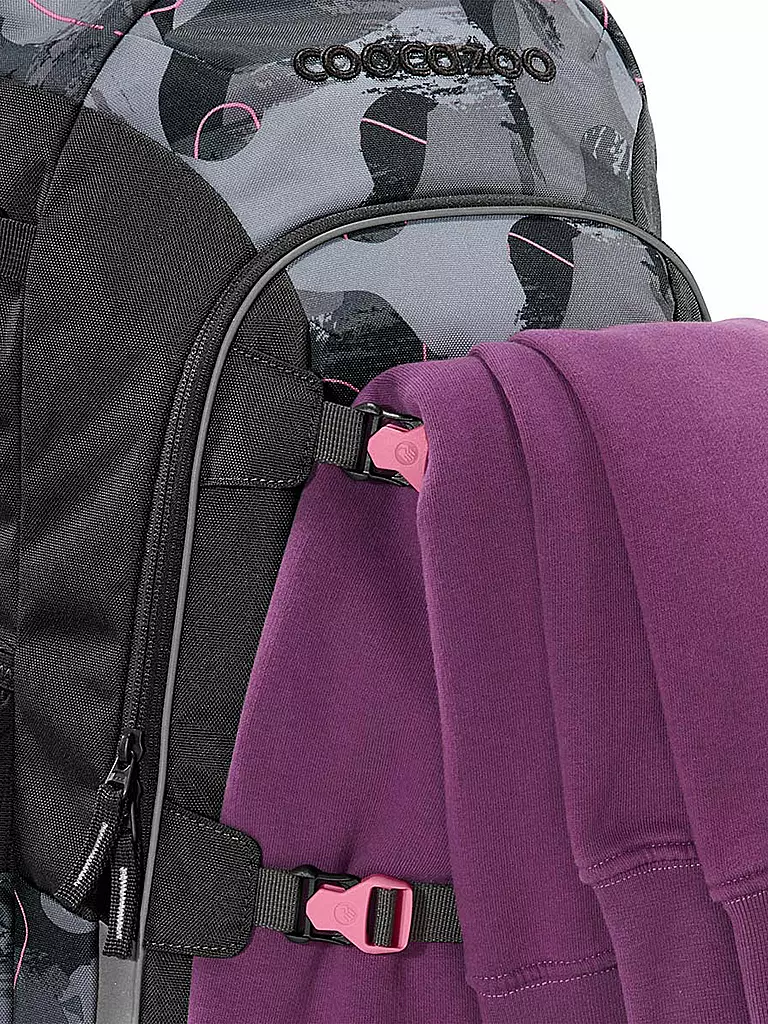 COOCAZOO Schulrucksack JOKER BUBBLE BRUSH grau