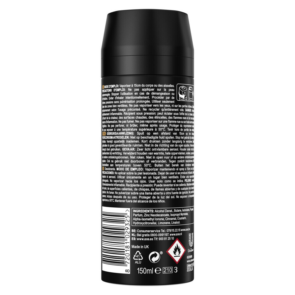 Axe Deodorant Bodyspray Collision Leer en Koekjes150 ml