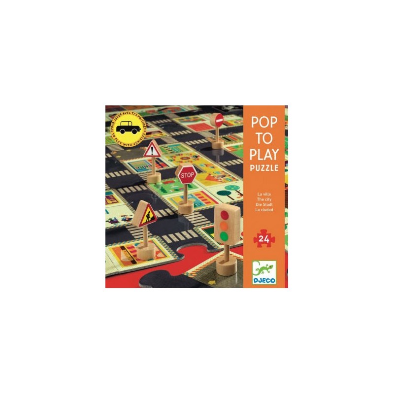 Pop to play - Puzzle 24 pièces - La ville