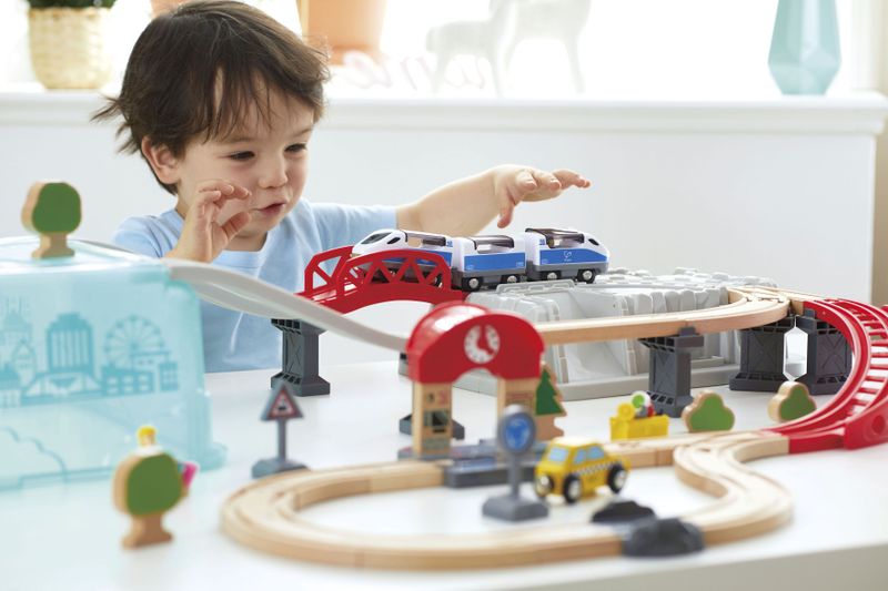 Treinset - Hout - Inclusief 48 Accessoires