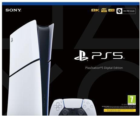 Sony - Playstation 5 Slim - Spelcomputer - Veelkleurig - 1TB SSD, 4K-TV-gaming, 8K-uitvoer, Tempest 3D AudioTech