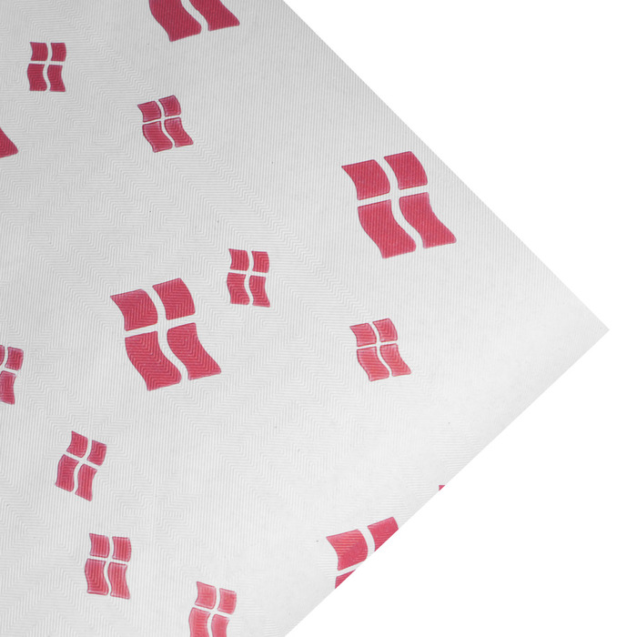 Papirdug hvid med flag 1,2 x 5 meter
