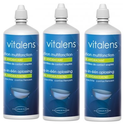 Solution Multifonction pour Lentilles de Contact Souples Lot de 3 x 360 ml