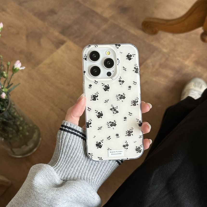 Elliure - Bloemen telefoonhoesje / Charm / Set - iPhone 16 Pro Max / 16 Pro / 16 Plus / 16 / 15 Pro Max / 15 Pro / 15 Plus / 15 / 14 Pro Max / 14 Pro / 14 Plus / 14 / 13 Pro Max / 13 Pro / 13