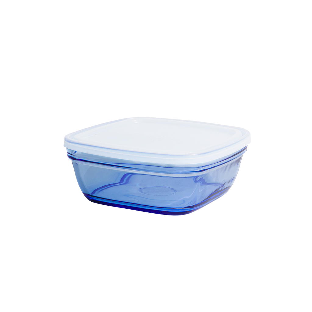 Freshbox - Boite de conservation carrée teintée masse avec Couvercle Translucide - 17 cm 1.15L