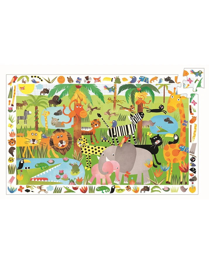 Wimmelpuzzle JUNGLE 35-teilig in bunt