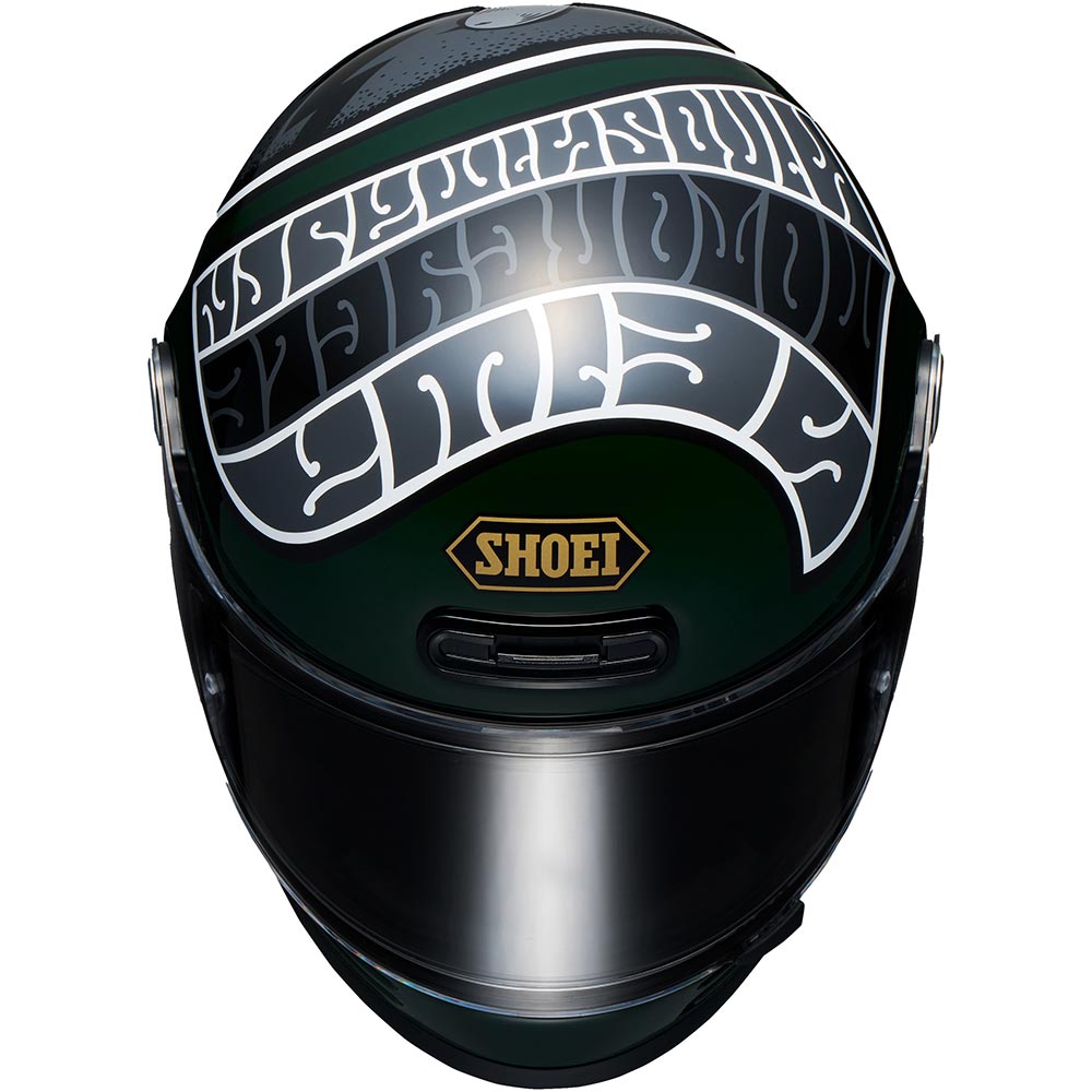 Shoei - Casque Glamster 06 Heiwa Motorcycle TC-4 / Vert / Gris / Blanc