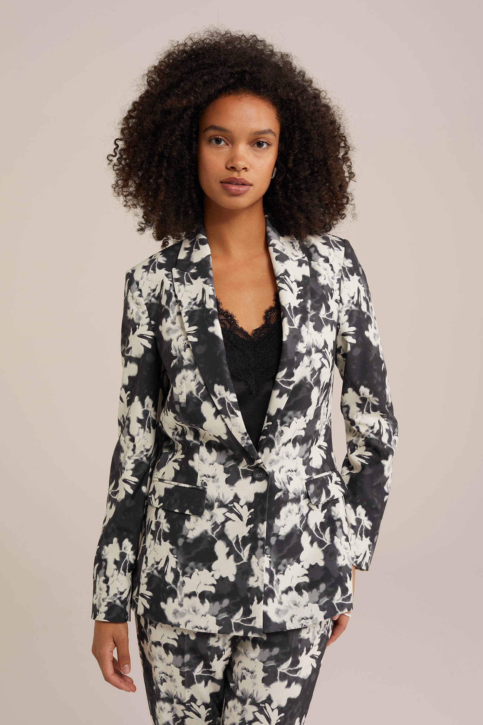 WE Fashion regular blazer blazer zwart