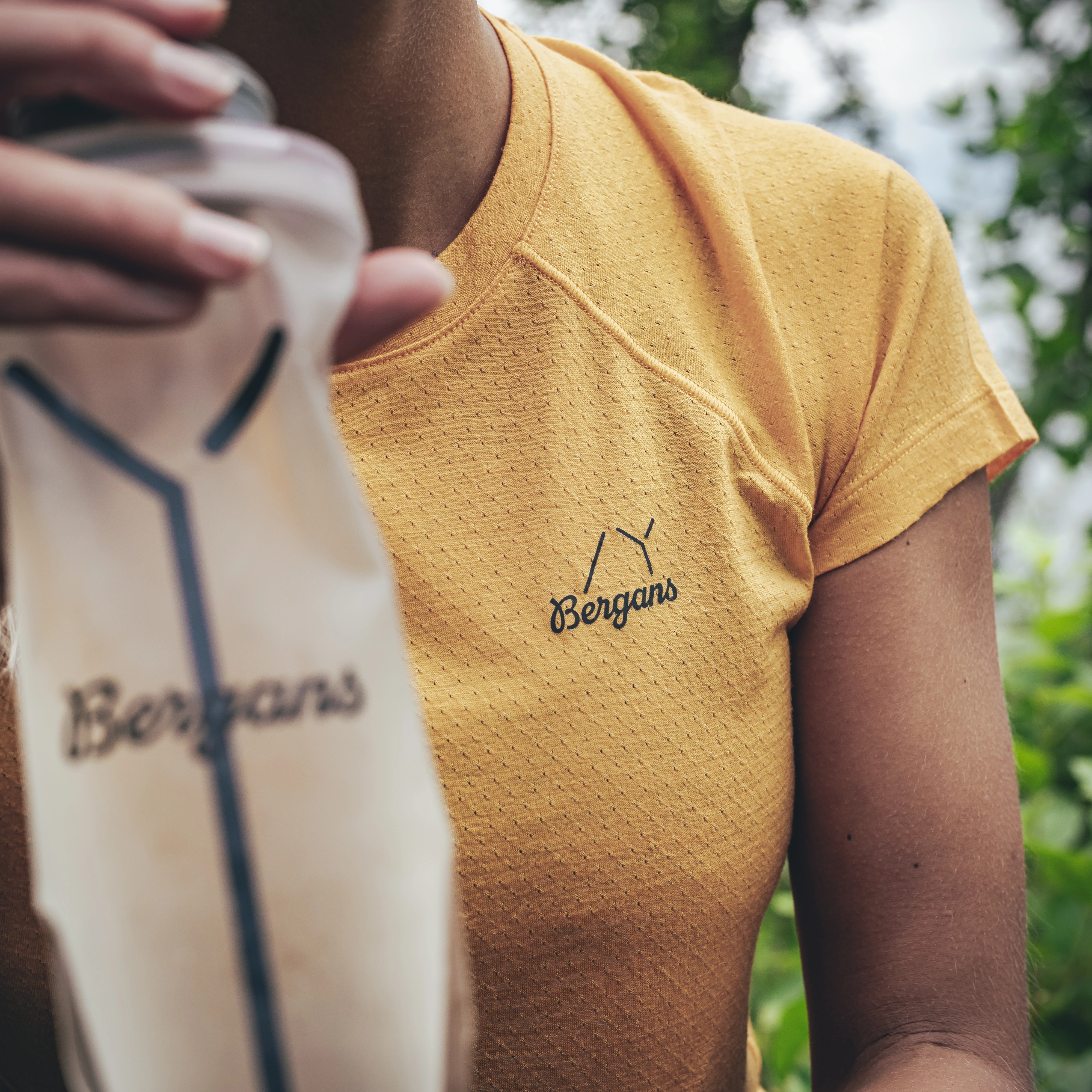 Y LightLine Merino Tee Women Mango Yellow