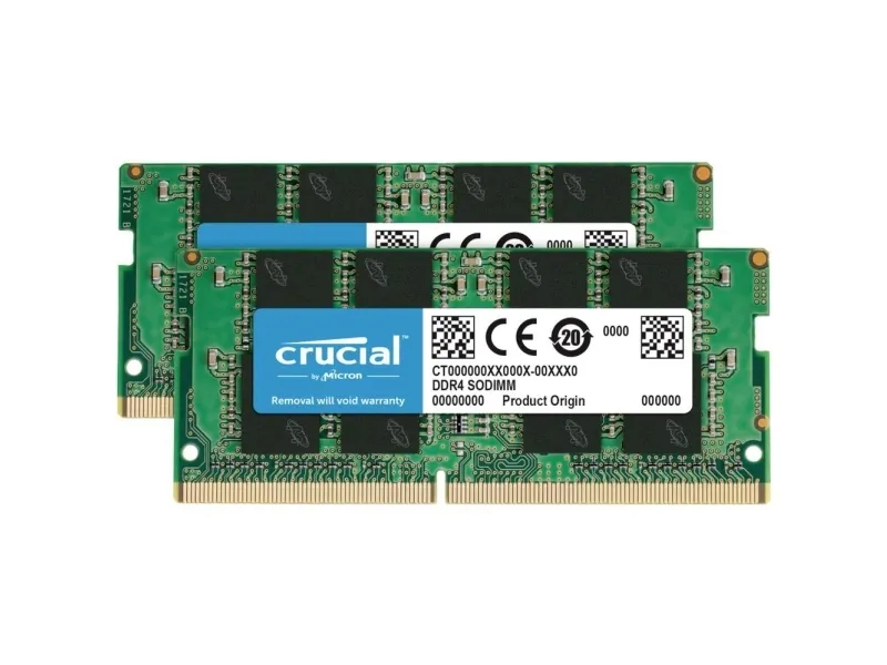 Crucial - DDR4 - sæt - 32 GB: 2 x 16 GB - SO DIMM 260-PIN - 3200 MHz / PC4-25600 - CL22 - 1.2 V - ikke bufferet - ikke-ECC