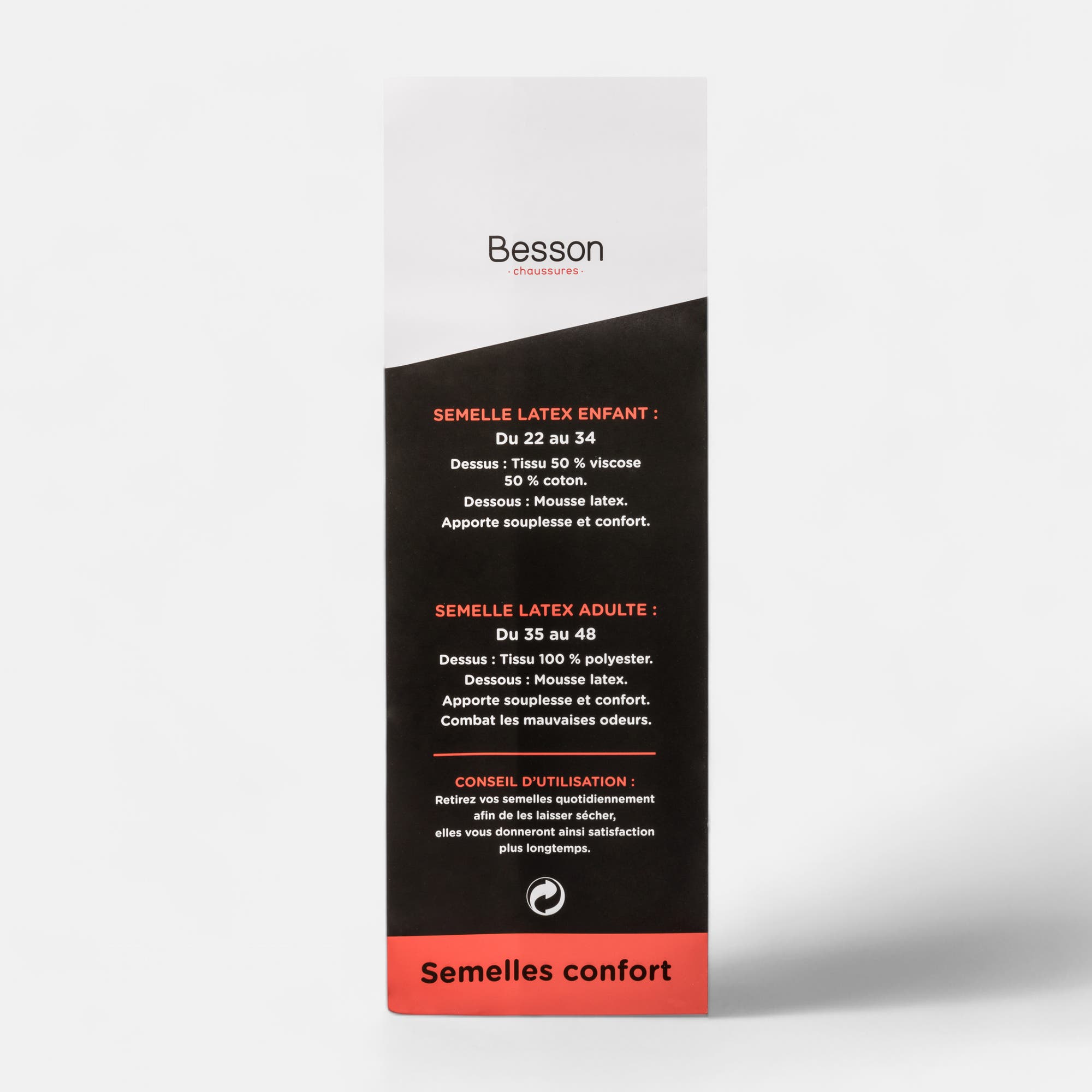 Semelles latex 35 36 sans coloris