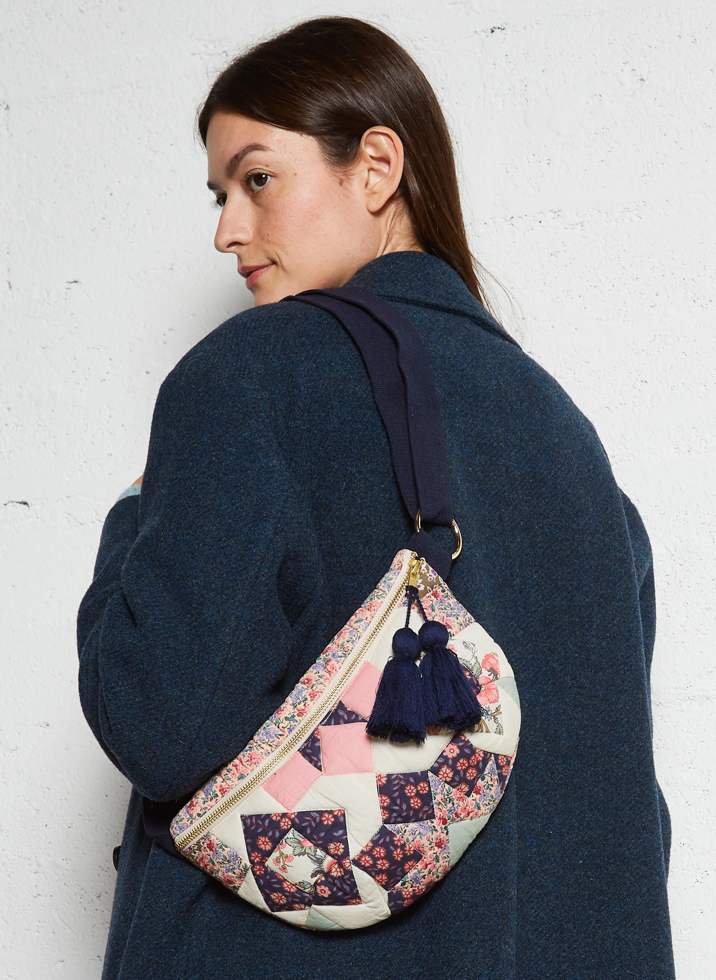 GABY - Sac banane imprimé en coton | Multicolore