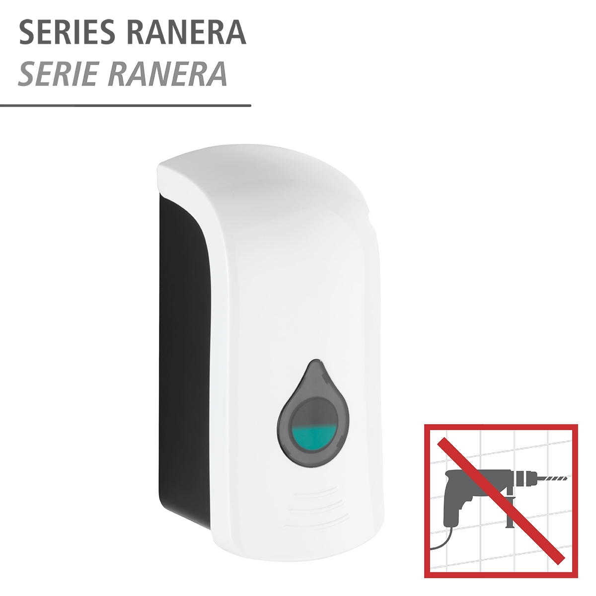 Wenko Ranera desinfectie & zeep wanddispenser 750 ml kunststof wit mat