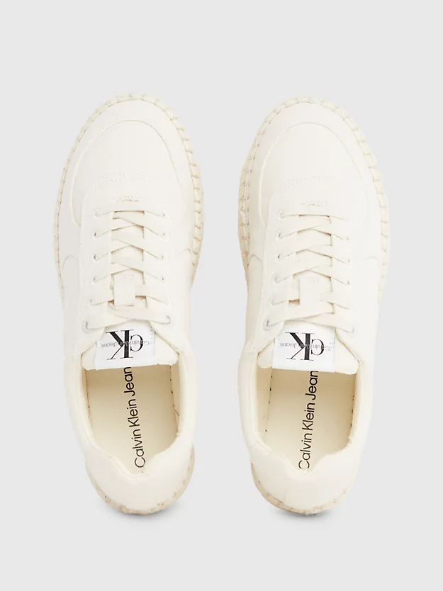 Tênis espadrille de lona com plataforma
