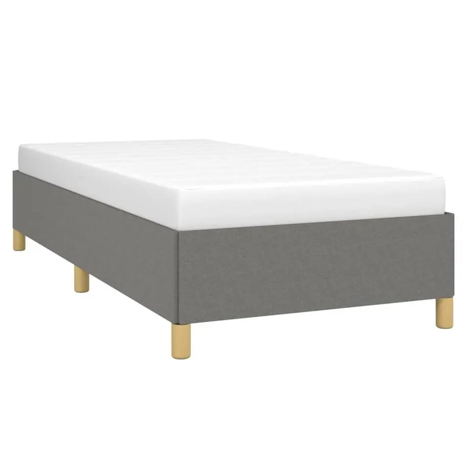 vidaXL - Bed frame zonder matras - Donkergrijs - Stof - 80x200 cm