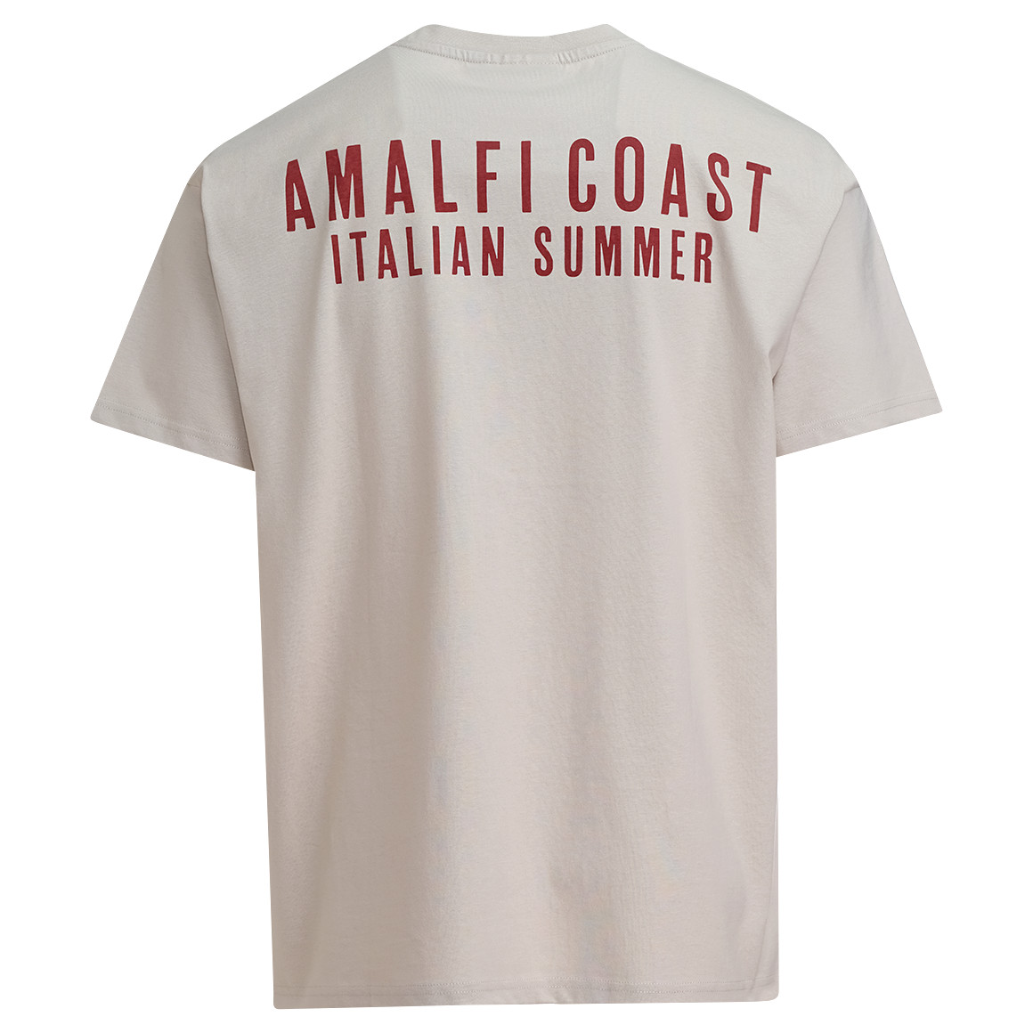 Jonas Nielsen Herren T-Shirt mit Prints und Aufnäher beige