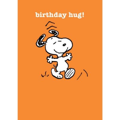 Happy Birthday Snoopy Orange Card