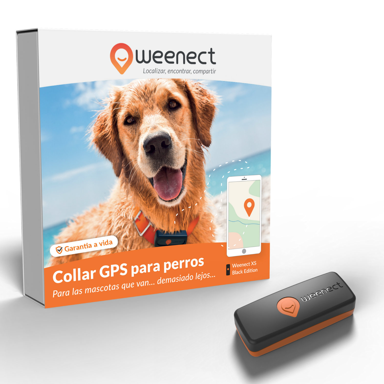 Weenect XS - GPS para cães (Preto)