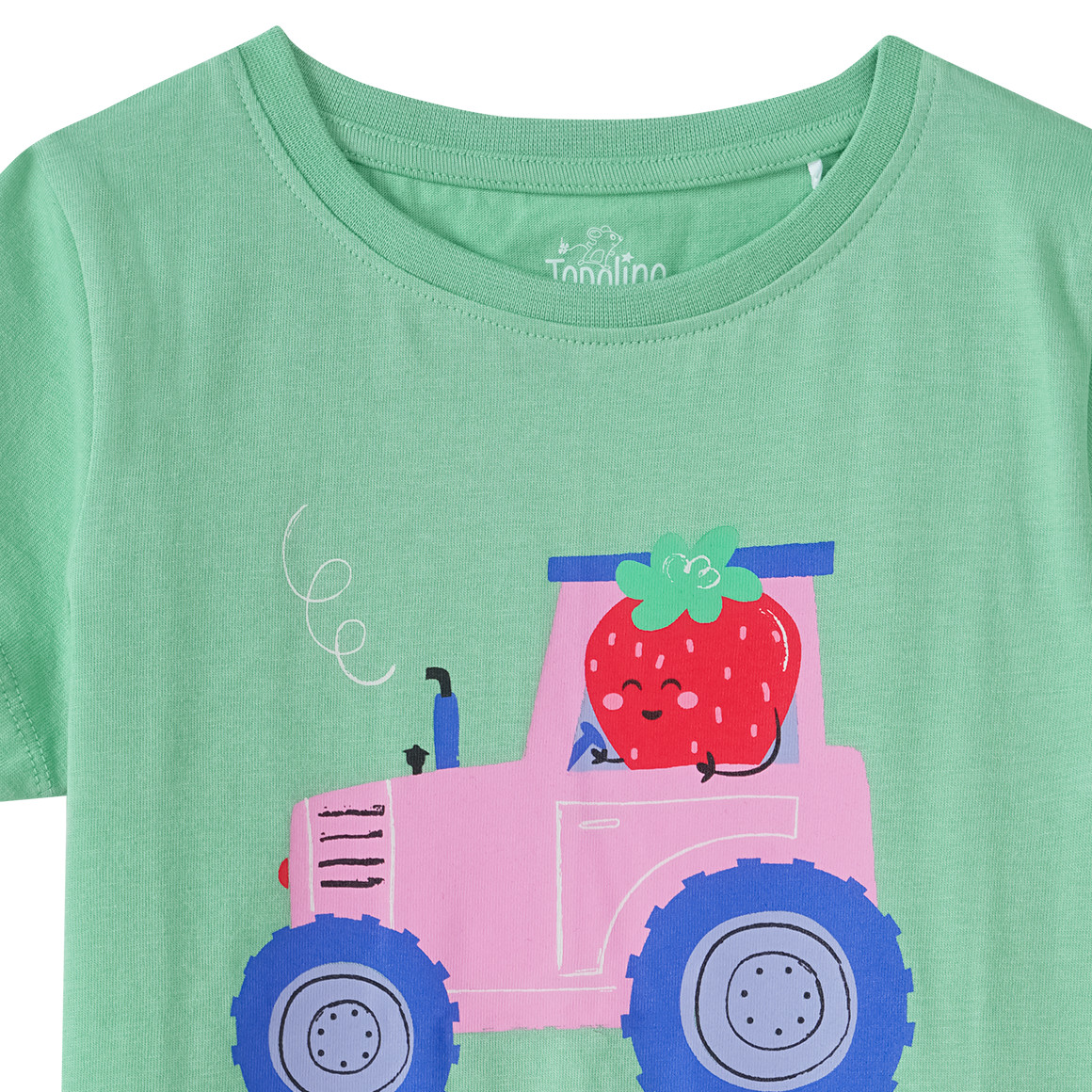 Topolino Mädchen T-Shirt mit Bauernhof-Print hellgrün