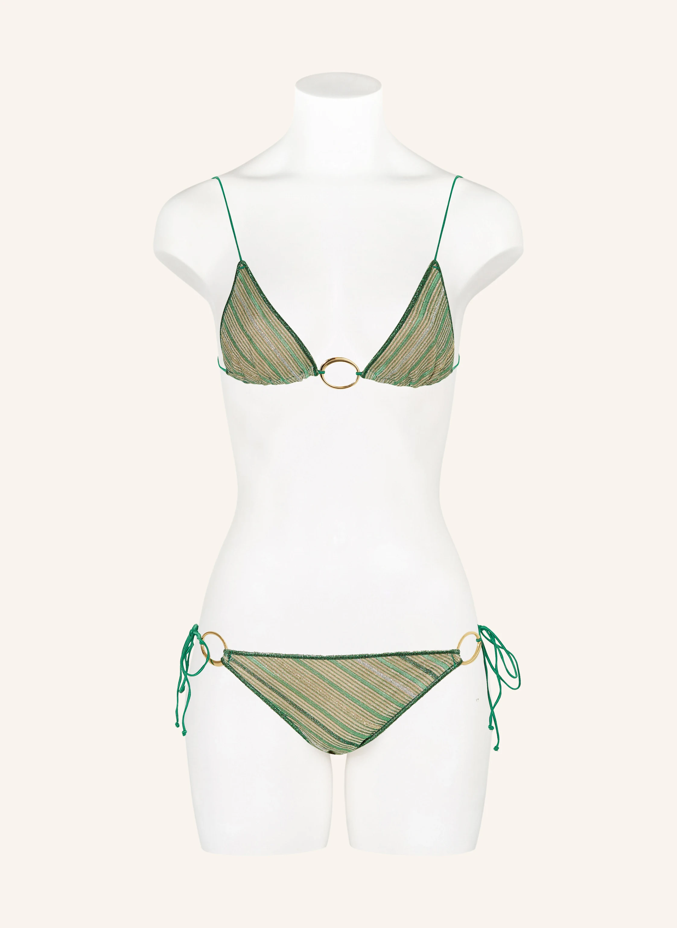 Oséree Triangel-Bikini SHINY STRIPES mit Glitzergarn