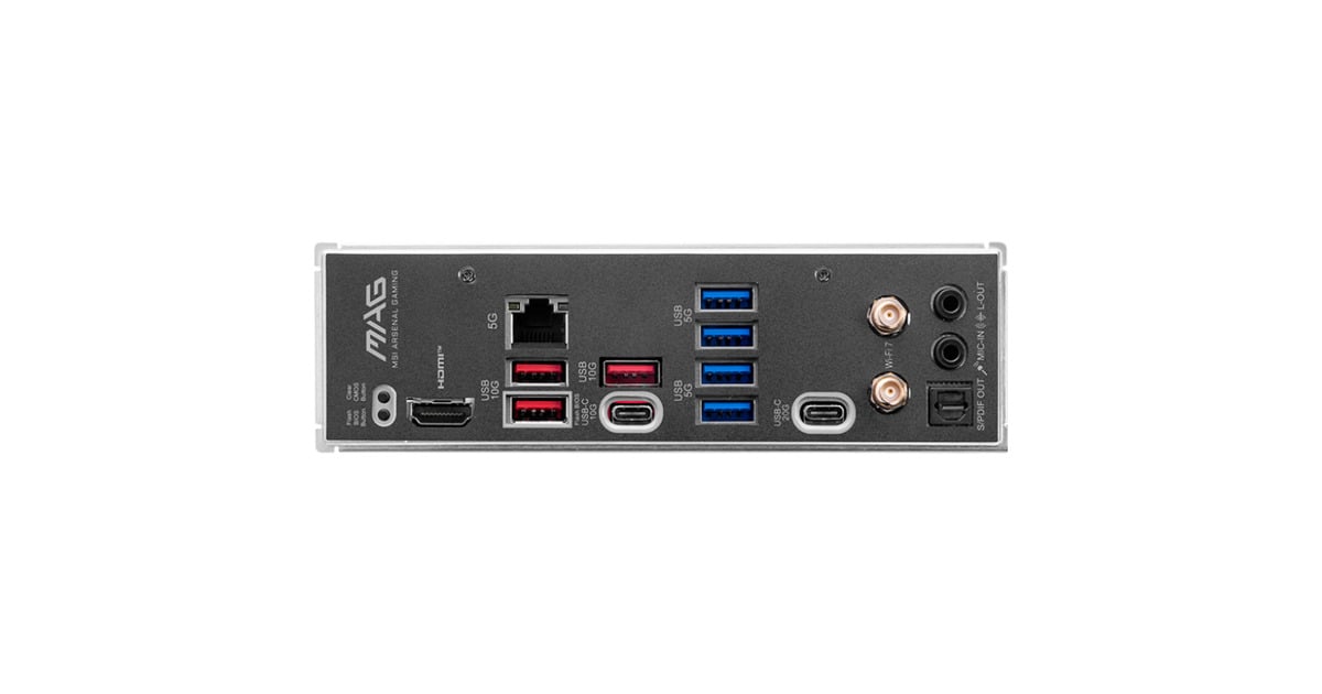 MSIMAG B850M MORTAR WIFI socket AM5 moederbord  (Zwart, RAID, 5 Gb-LAN, WLAN, BT, Sound, ATX)