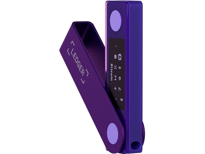 Ledger Nano X Amethyst Purple Crypto-Hardware-Wallet mit Bluetooth zum Kaufen, Verwalten und Vermehren digitaler Vermögenswerte