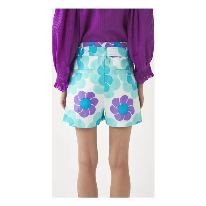 Antik Batik Short Suny Popeline de Coton | Bleu