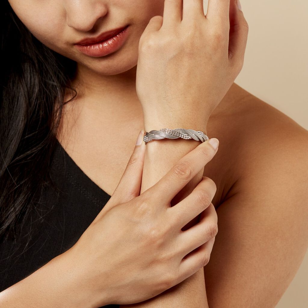 Bracelet Sheridan Argent Blanc