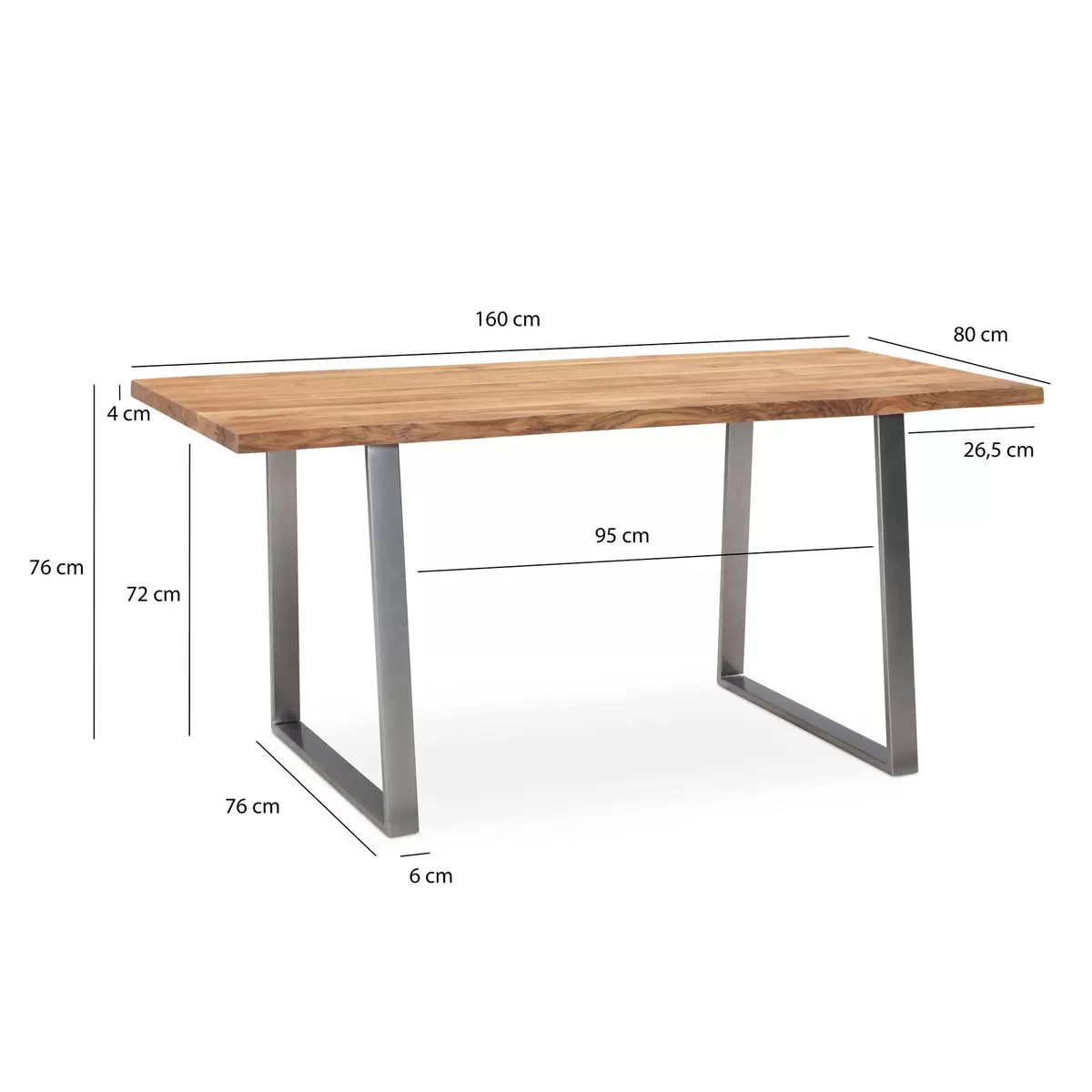 Schreibtisch Almada braun,silber