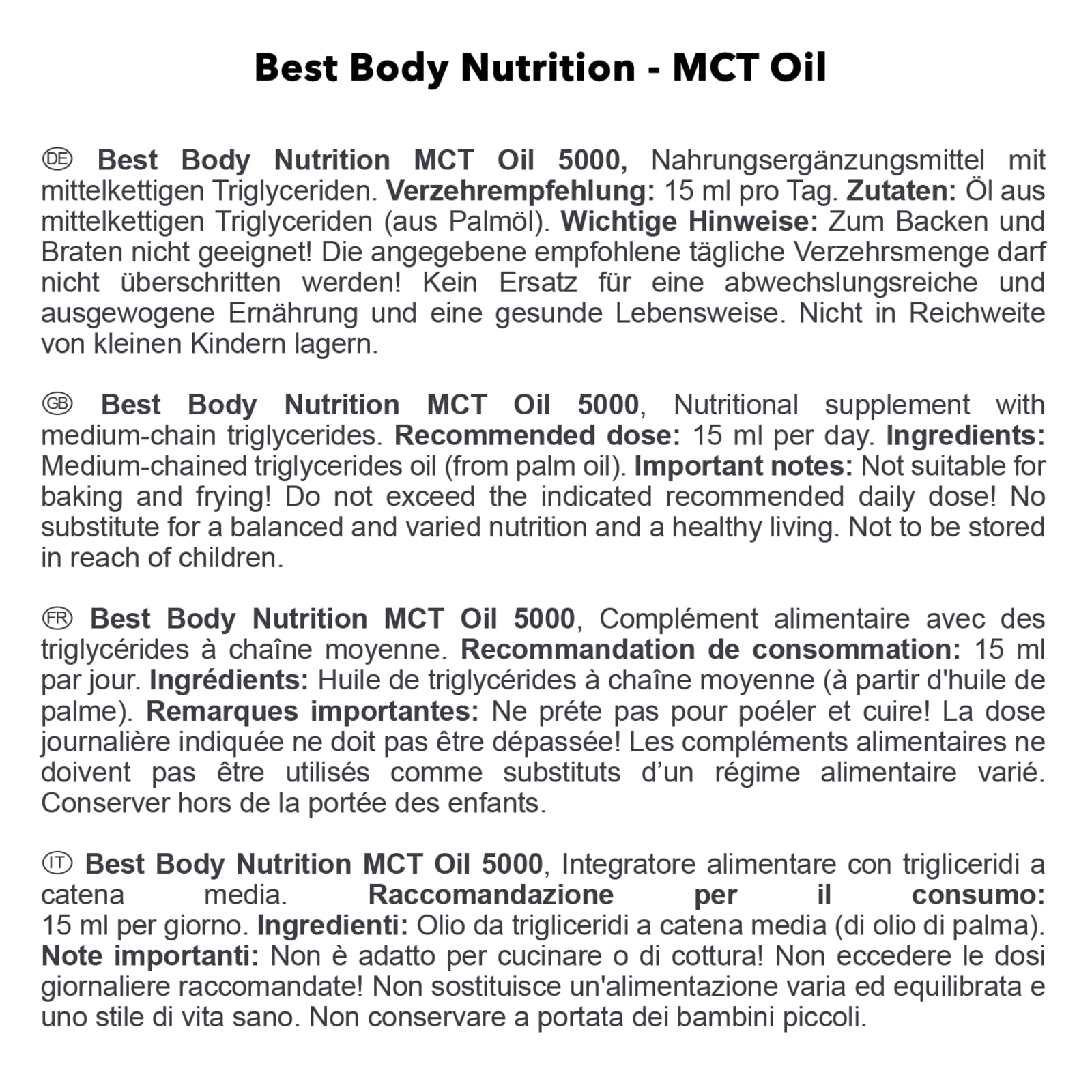MCT 5000 Oil (500ml)