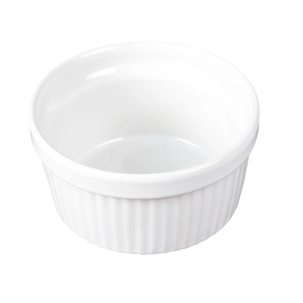 Ramequin en céramique blanc ø9,1xH.4,8 cm