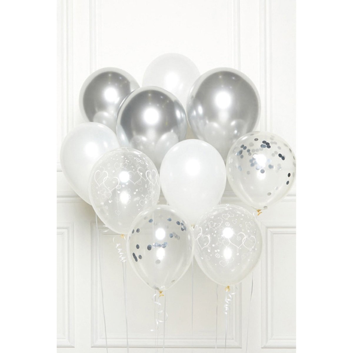 Zilveren Ballonnen Set 30cm 10st
