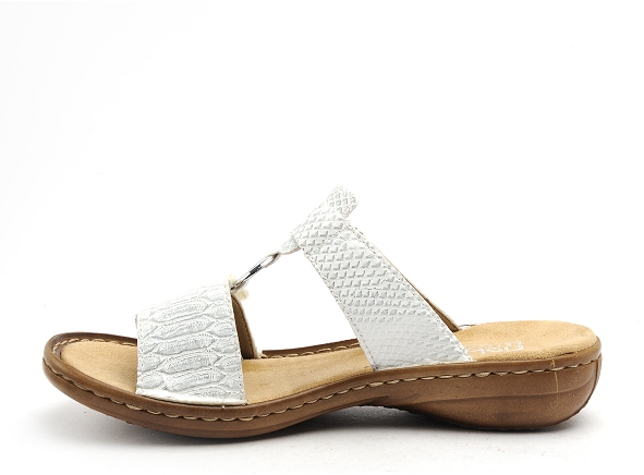 Rieker mules et sabots plats femme 608p9 blanc