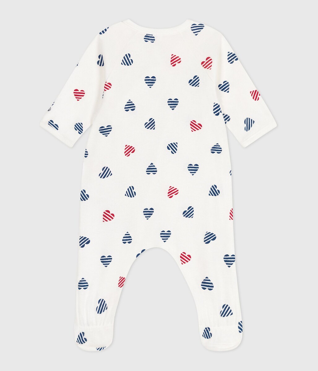 PETIT BATEAU<br>Pijama de algodão com corações listrados