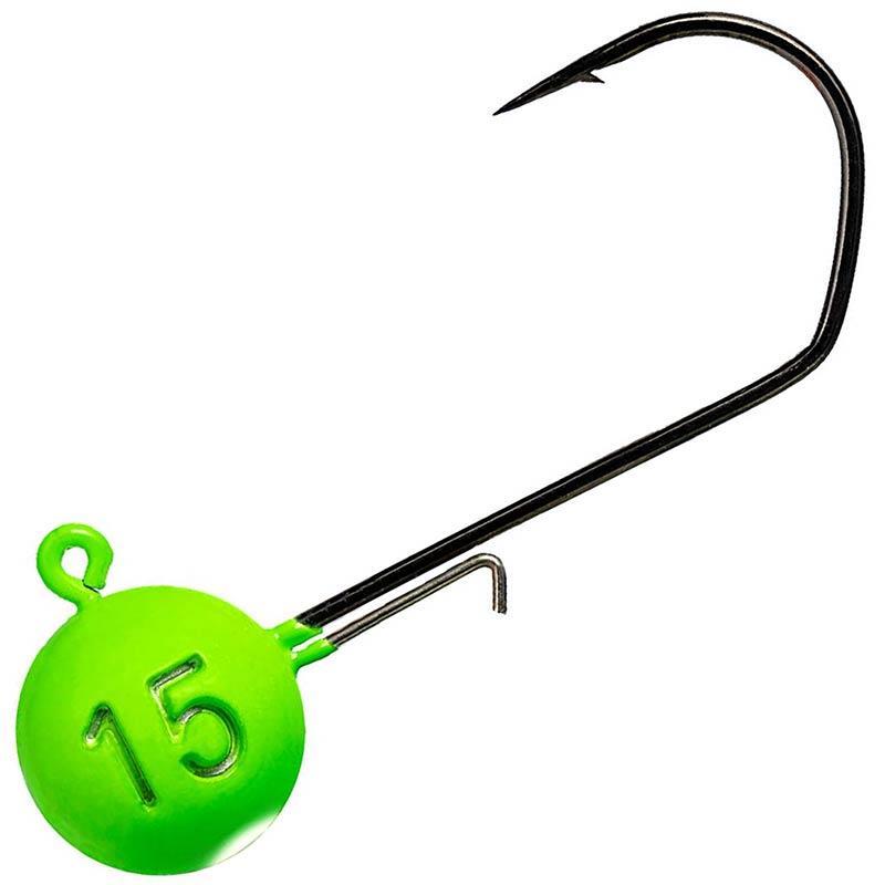 Tête Plombée Monkey Lures - Vert/Blanc - Par 3