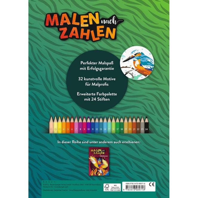 Malen nach Zahlen - Tiere