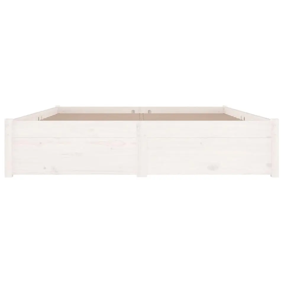 vidaXL - Bed frame met lades - wit - Massief grenenhout - 120x200 cm