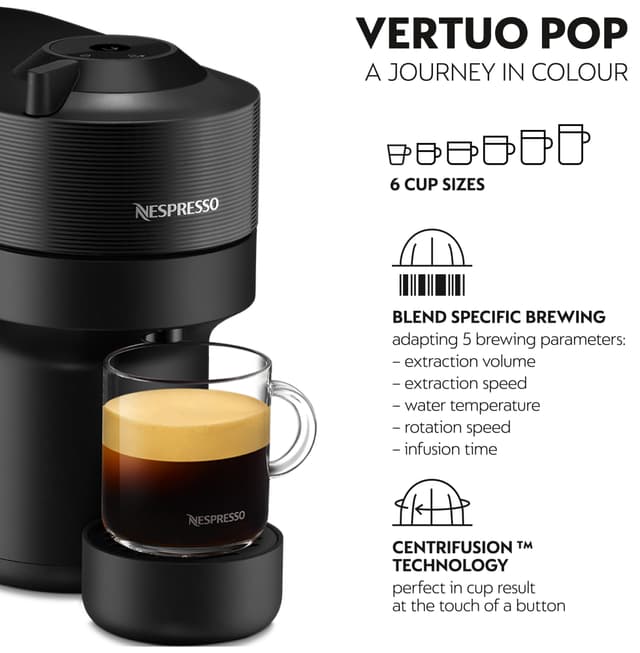 Nespresso Vertuo Pop x Oatly værdipakke fra DeLonghi (sort)
