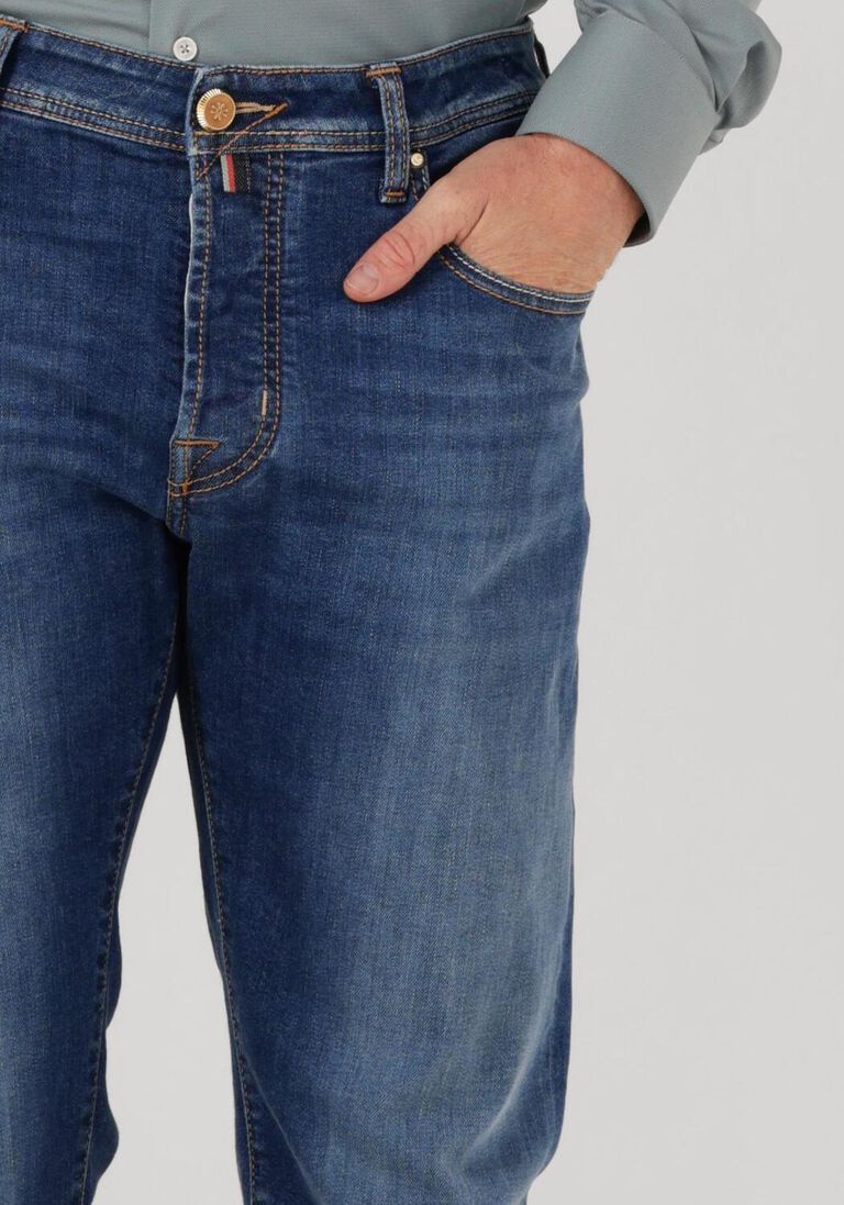 blauwe jacob cohen straight leg jeans pant 5 pkt slim fit bard ltd