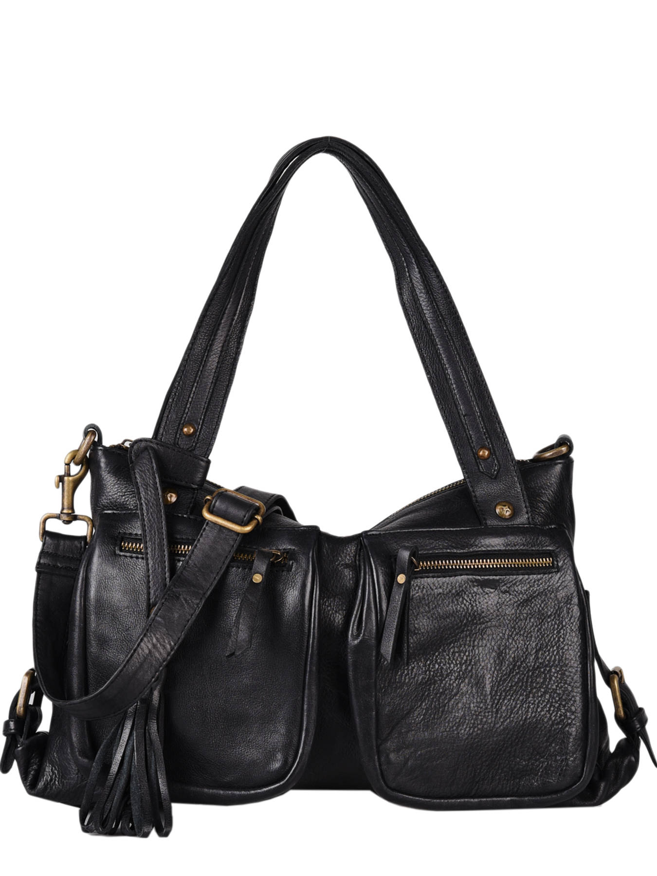 Sac ShoppingCow cuir BASILIC PEPPER