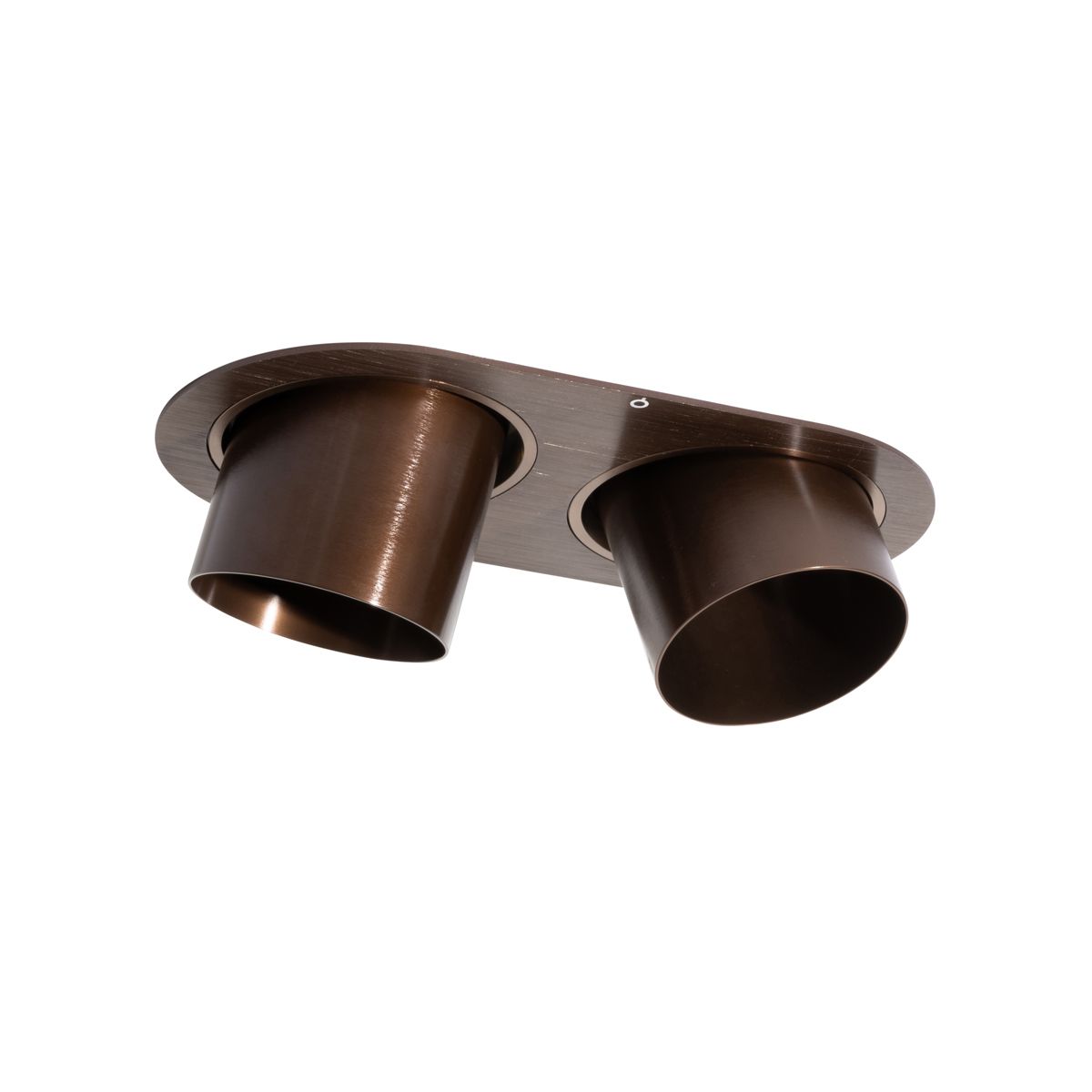 Set van 6 inbouwspots donkerbrons GU10 70mm kantelbaar 2-lichts - Installa