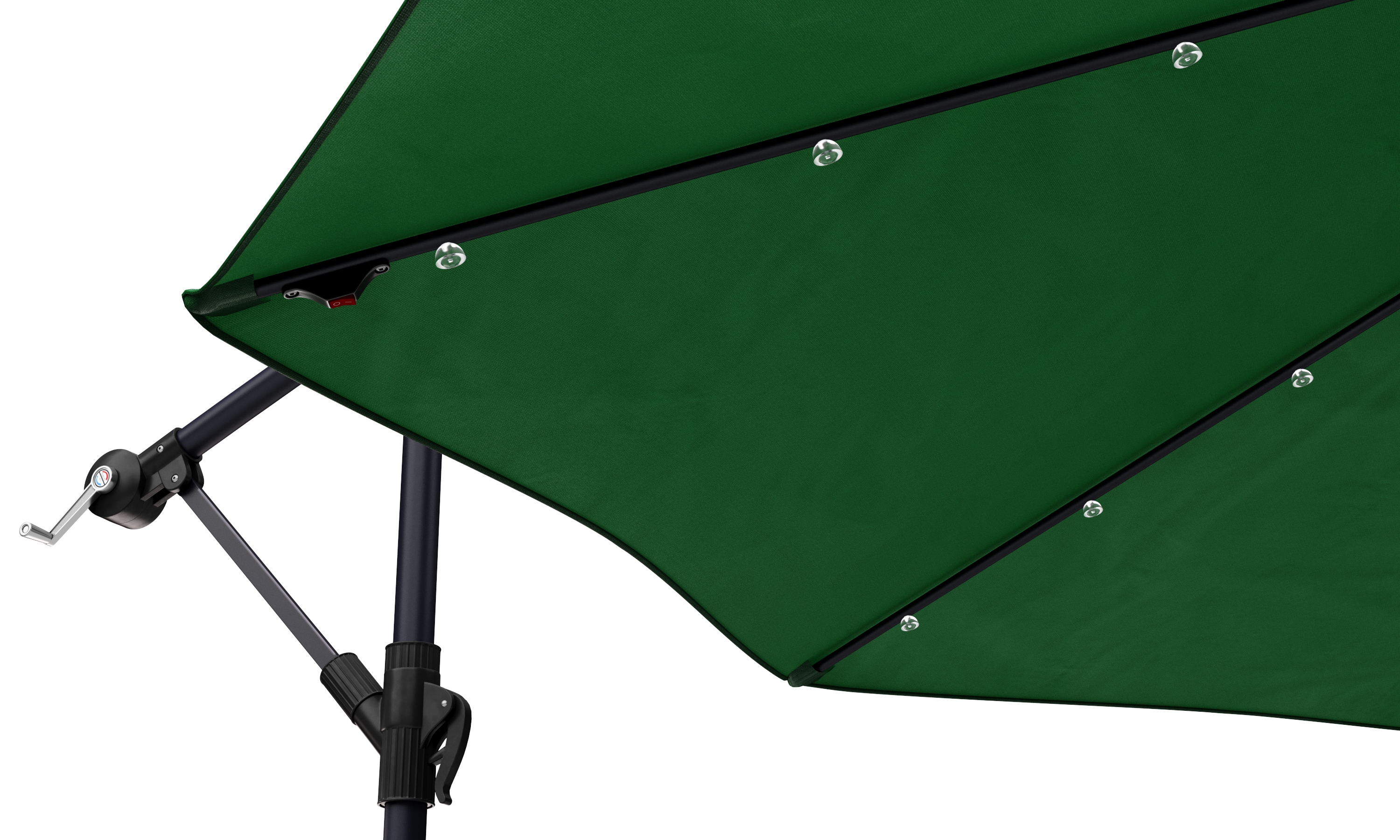 Sonnenschirm Ampelschirm BAY mit LED 300 cm grün