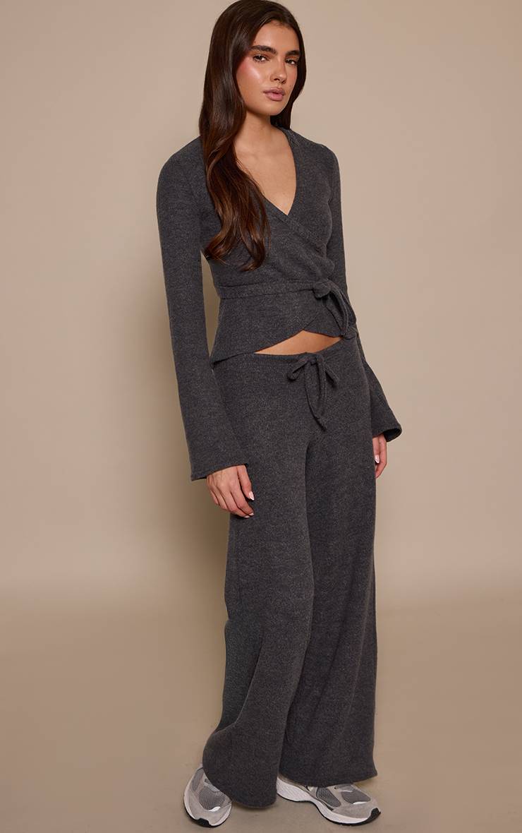 Charbon Pantalon Large Côtelé Chiné