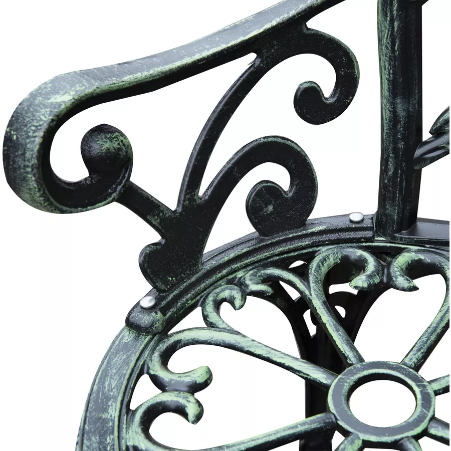 Outsunny Gartenbank als 2-Sitzer schwarz