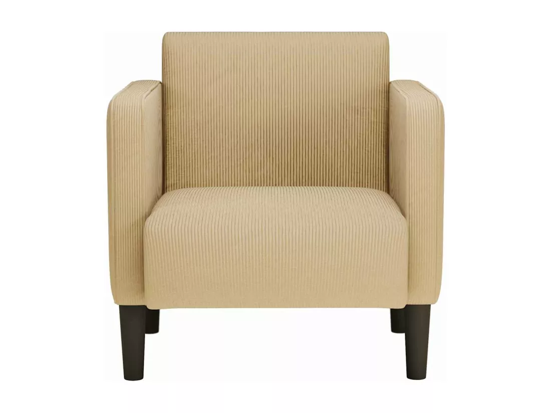Canapé-chaise accoudoirs vert clair 54 cm tissu velours c?telé