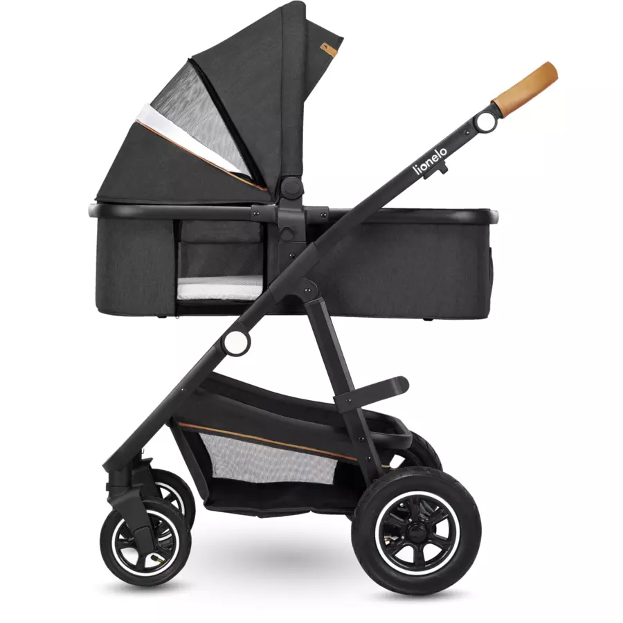 lionelo Kombikinderwagen Amber 3 in 1 Grey Graphite
