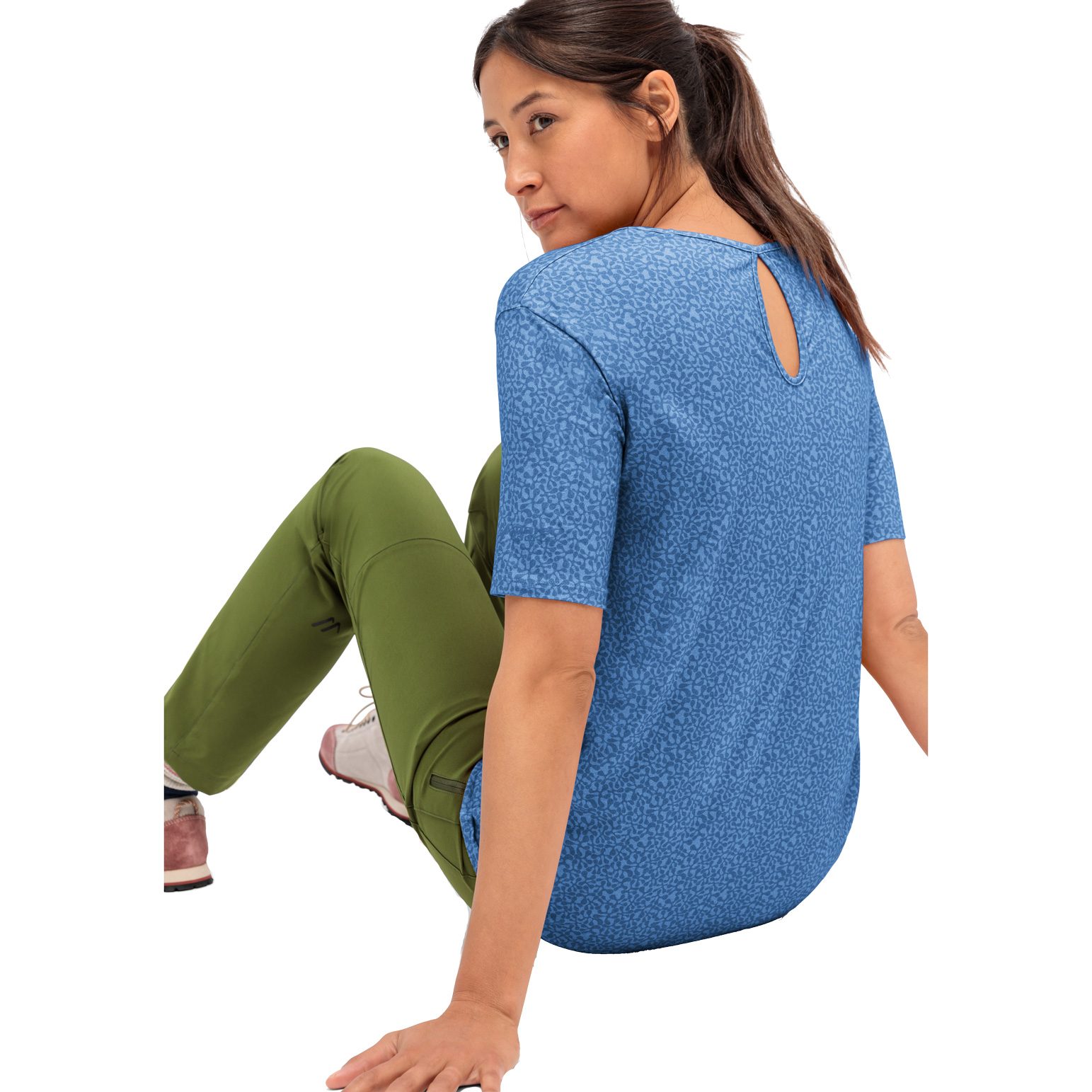 Maier Sports Murr T-Shirt Damen blue allover