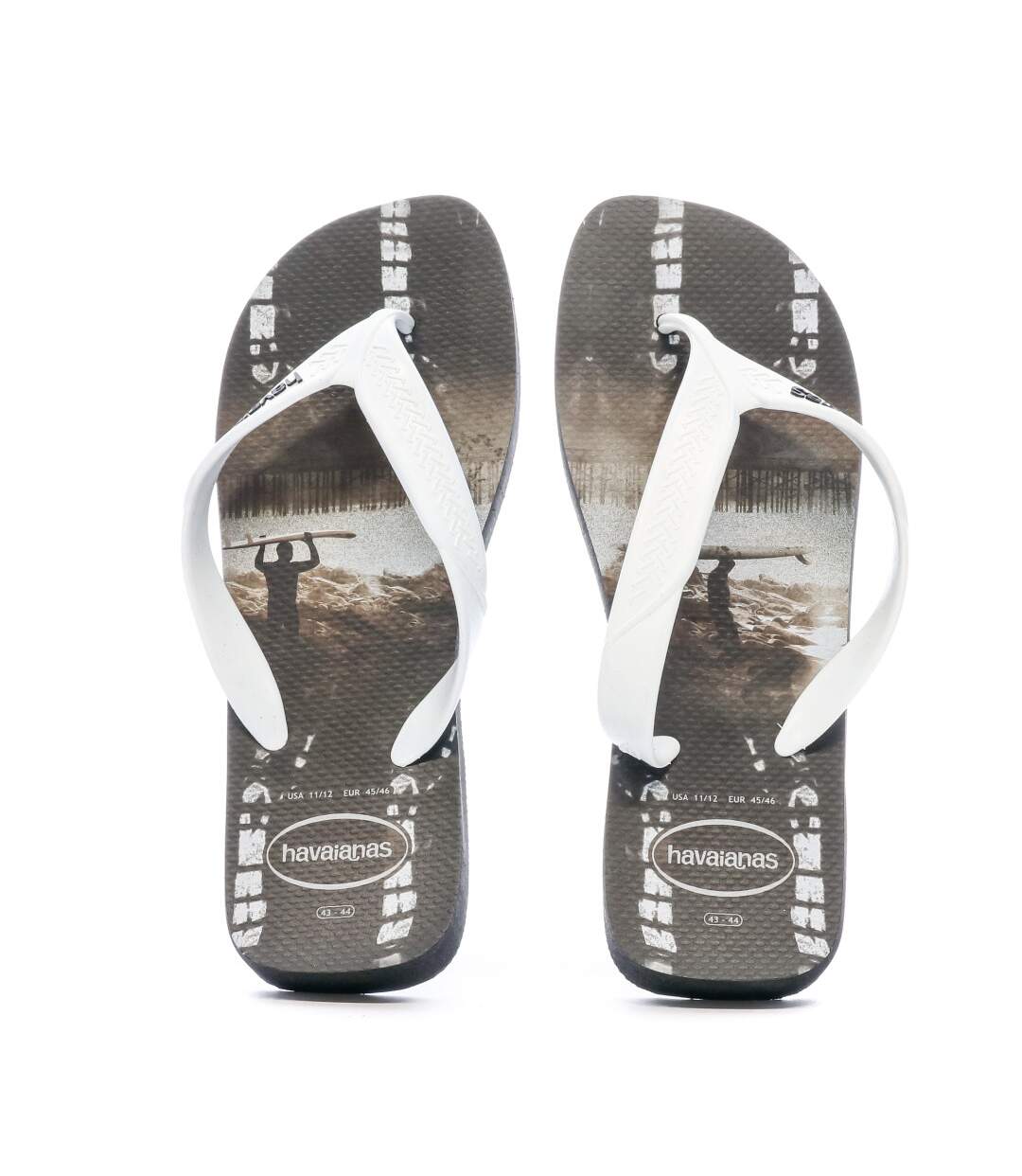 Tongs Noir/Blanc Homme Havaianas Surf