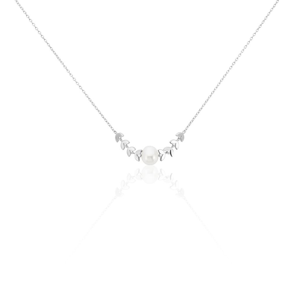 Collier Aron Argent Blanc Perle De Culture Blanc